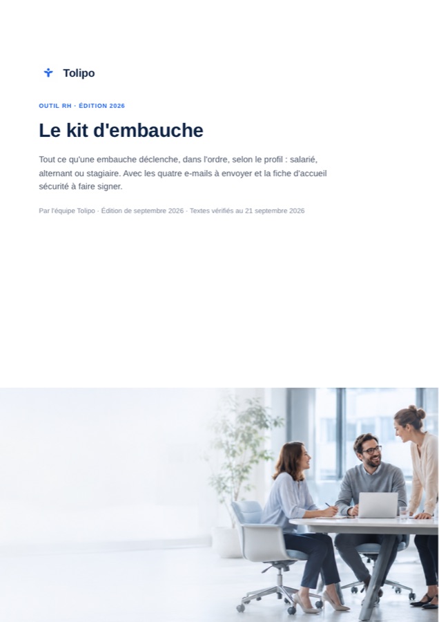 Couverture du kit d'embauche de Tolipo